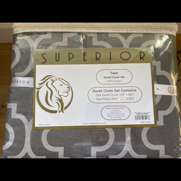 Twins duvet cover set, 100% cotton flannel, new - Picture 3 of 3